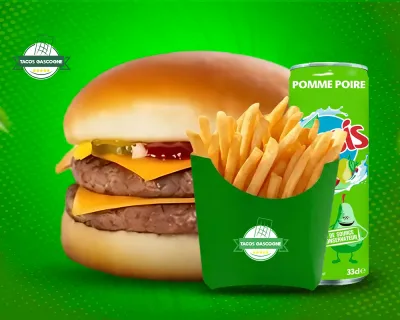 MENU DOUBLE CHEESE BURGER
