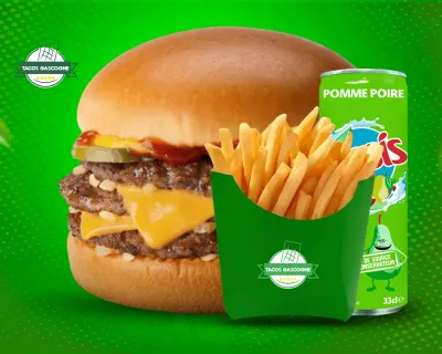 MENU TRIPLE CHEESE BURGER