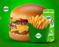 MENU TRIPLE CHEESE BURGER