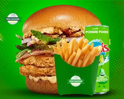 MENU DOUBLE CHICKEN BURGER