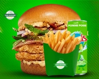MENU DOUBLE CHICKEN BURGER